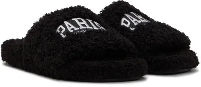 Balenciaga Paris Fur Slides