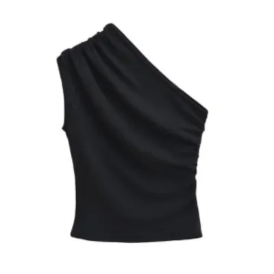 Hollowed-out backless halter top