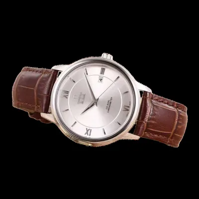 Omega Watch De Ville Leather Strap Brown