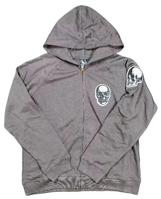 Number Nine Skull Zip Up Hoodie