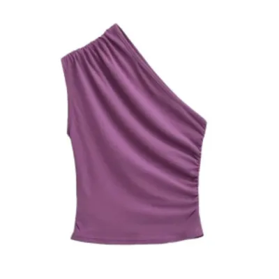 Hollowed-out backless halter top