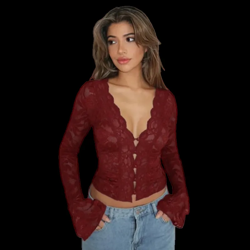 Hollowed-out backless halter top
