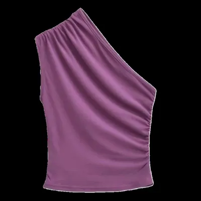 Hollowed-out backless halter top