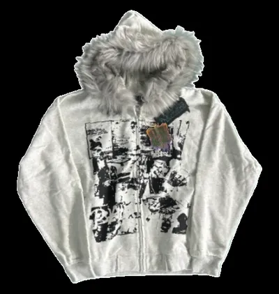 Paiki Fur Zip Up Hoodie
