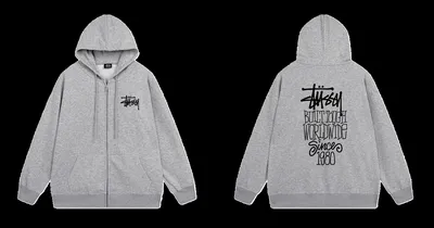 Stussy Zipper Hoodie 39+ colorways [Premium Quality]