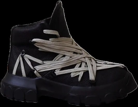 Rick Owens Megalace Tractor Boots