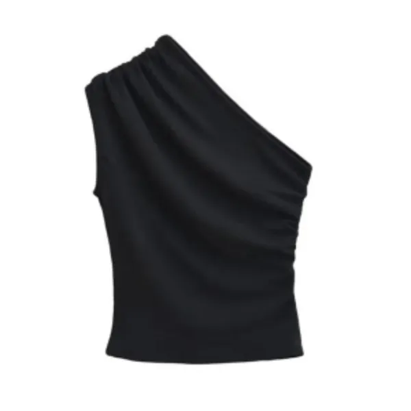 Hollowed-out backless halter top