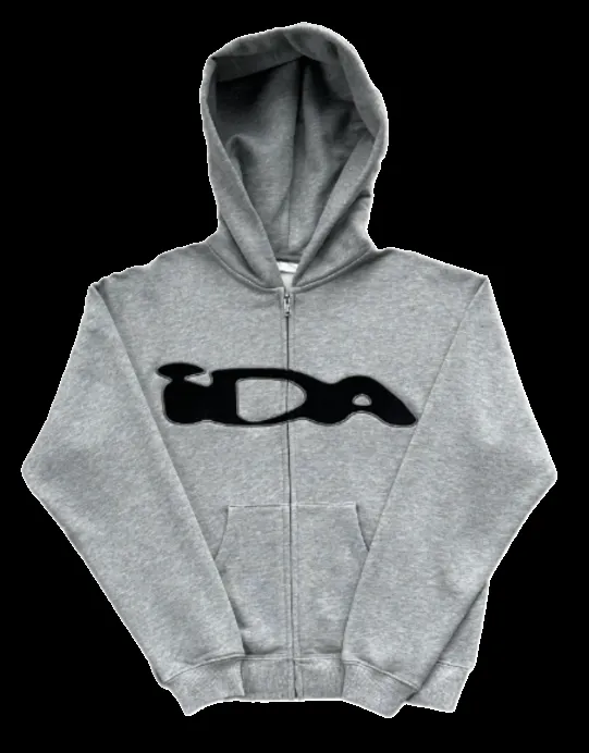 IDA Zip Up Hoodie Grey
