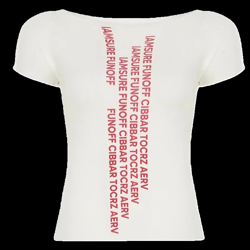 Tight round neck in English T-Shirt